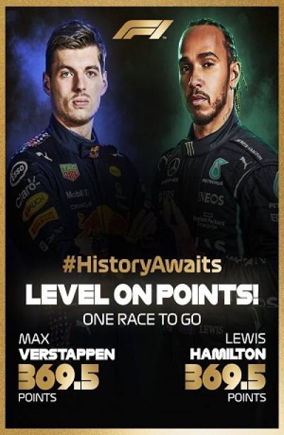Hamilton gana el GP de Arabia y disputará el titulo con Verstappen en Abu Dabi