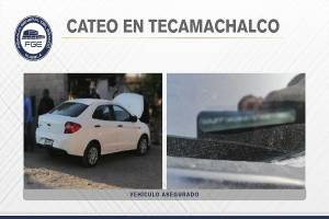 FGE localizó vehículo robado en un domicilio de Tecamachalco