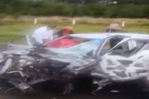 Un muerto y dos heridos de gravedad, saldo de colisión en la autopista Amozoc-Perote