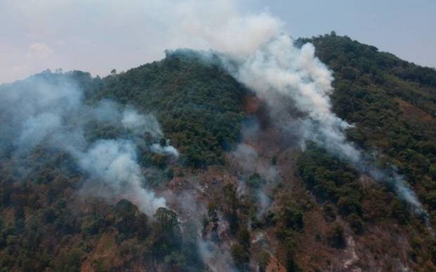 Sujetos desconocidos reavivan incendio forestal en Necaxa, acusa el alcalde