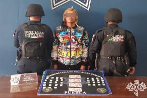 SSP Puebla asegura a distribuidor de drogas