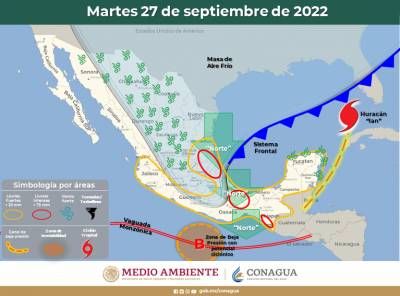 Frente frío 1 pegará a Puebla