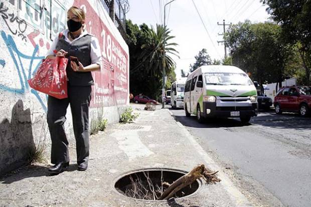 Estas son las zonas del municipio de Puebla con más registros sin tapa