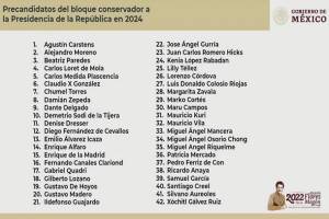 &quot;Destapa&quot; López Obrador lista de 42 posibles presidenciables de la oposición