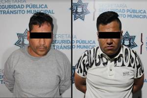 Cuarteto de ladrones fue detenido en el centro de Puebla tras asaltar a transeúnte