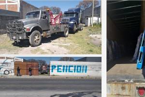 Localizan camión robado durante cateo a inmueble en San Pablo del Monte
