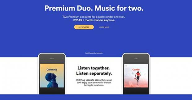 Spotify comienza a probar Premium Duo