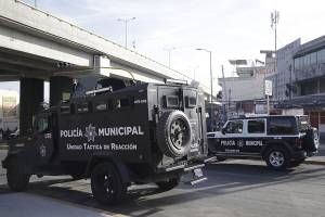 Instalan operativo policial en el mercado de Amalucan por oposición a obras