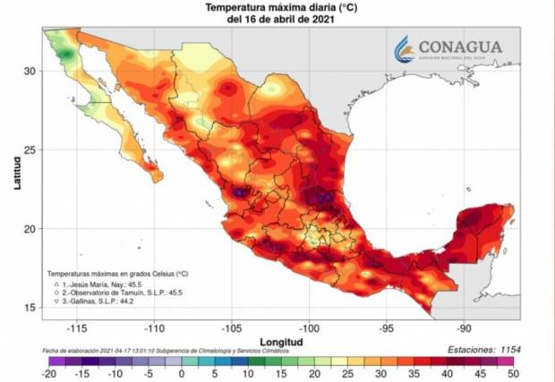 Municipios de Puebla registraron más de 40 grados: Conagua