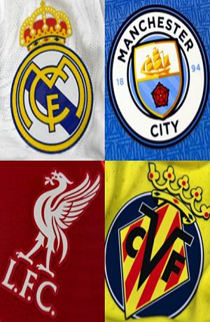 Manchester City-Real Madrid y Villarreal-Liverpool, las semis de la Champions League