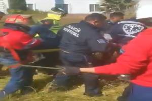 Hombre es rescatado con vida tras caer a un pozo en San Andrés Cholula