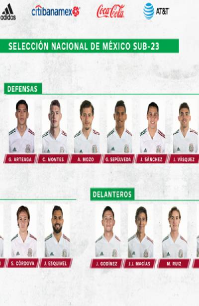 Estos son los convocados a la selección mexicana para el Preolímpico de Concacaf