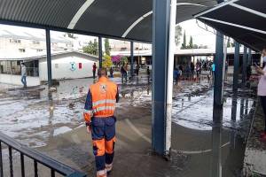 Atienden autoridades zonas afectadas por lluvias en la capital poblana