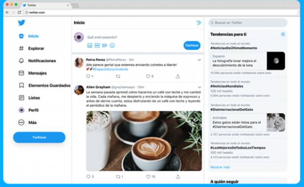 Twitter estrena diseño web