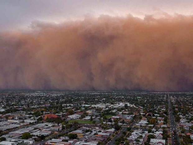 Tormenta de arena dejó en la oscuridad a Australia