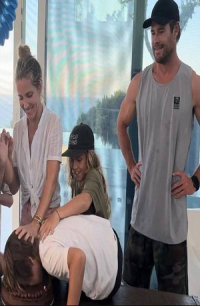 Chris Hemsworth y Elsa Pataky causan polémica tras pastelazo a su hijo