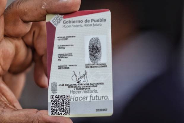 Esto costará el canje o expedición de licencia de conducir en Puebla