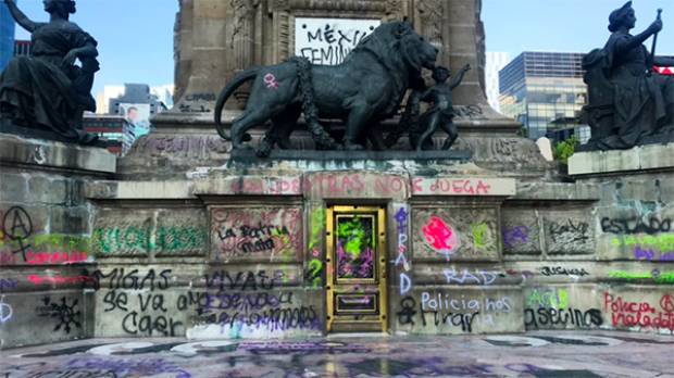 No hay detenidas por vandalismo al Ángel de la Independencia