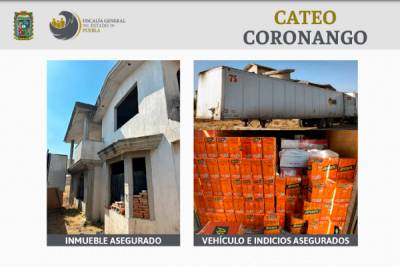 Recupera FGE tráiler con 310 cajas de licor en inmueble de Coronango