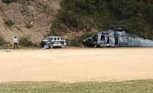 Cae helicóptero de la Marina en Veracruz; muere un policía