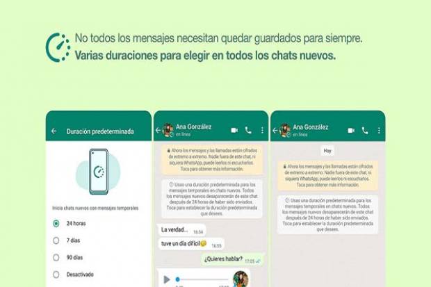 WhatsApp mejora sus mensajes temporales