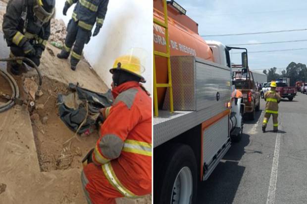 Explota bodega y hallan toma clandestina de gas LP en Cuautlancingo