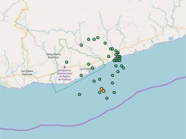 Cimbró Huatulco &quot;enjambre sísmico&quot; de 42 temblores