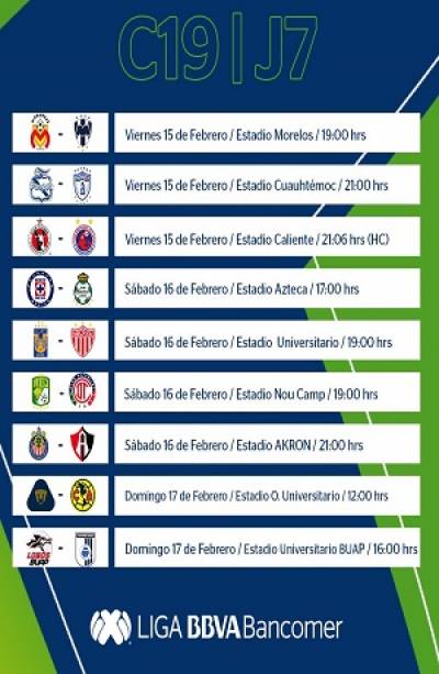 Liga MX: Checa el resto de los juegos de la J7