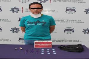 Seguridad Ciudadana de Puebla captura a narcomenudista en el mercado Unión