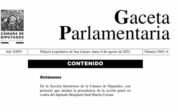 Esta tarde discuten desafuero de diputado poblano Saúl Huerta