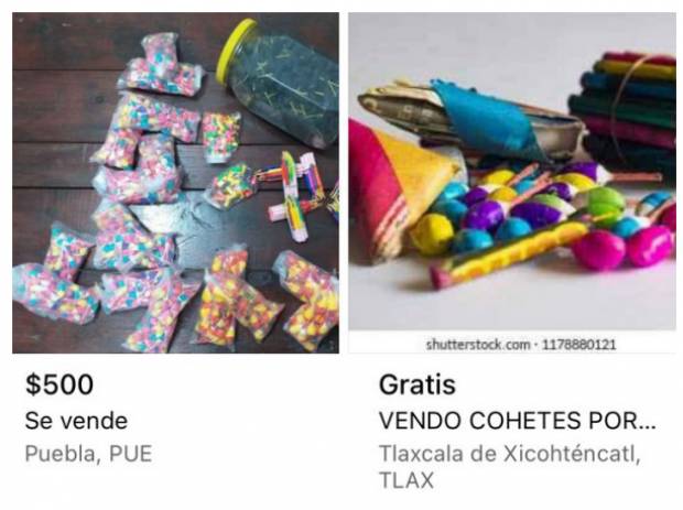 Así venden pirotecnia por redes sociales en Puebla