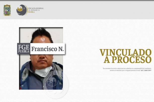 Sujeto es vinculado a proceso por abuso sexual contra su hijastra en Puebla