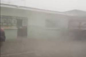 Granizada y lluvia acompañada de viento se presentó en Tehuacán