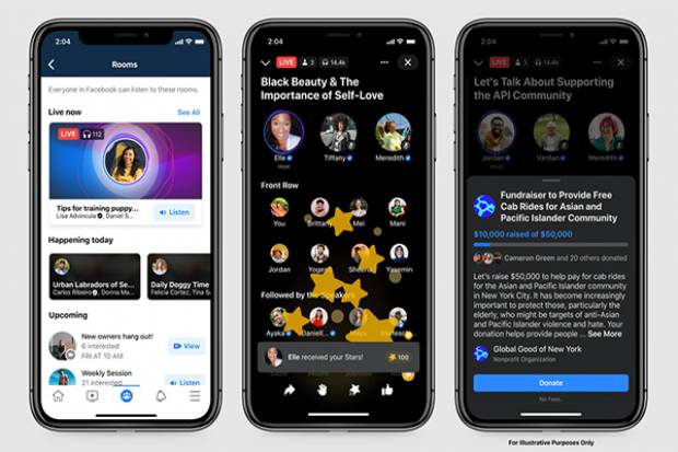 Facebook lanza Live Audio Rooms, su clon de Clubhouse