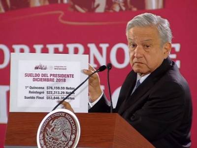 AMLO devuelve 22 mil pesos de su sueldo