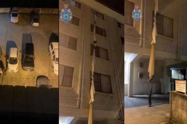 ¡Spider-Man! Hombre amarra sábanas y escapa de cuarentena COVID en un hotel