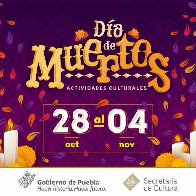 Estas son las actividades culturales para el Día de Muertos en Puebla