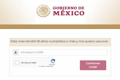 Inicia registro de vacunación COVID para personas de 18 a 29 años