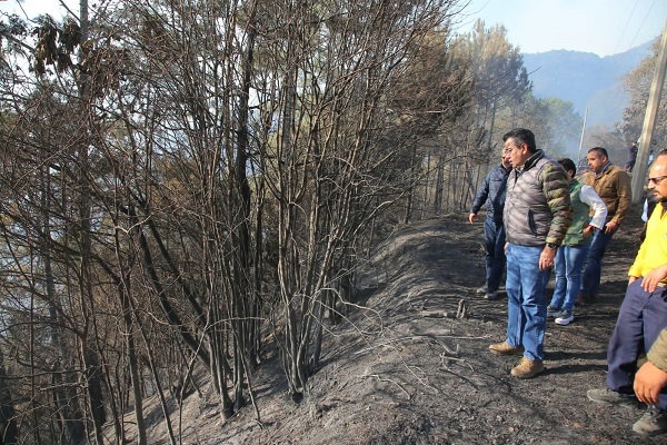 Incendio forestal en Zacatlán