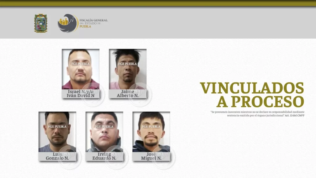 Implicados en privación de la libertad, vinculados a proceso en Puebla