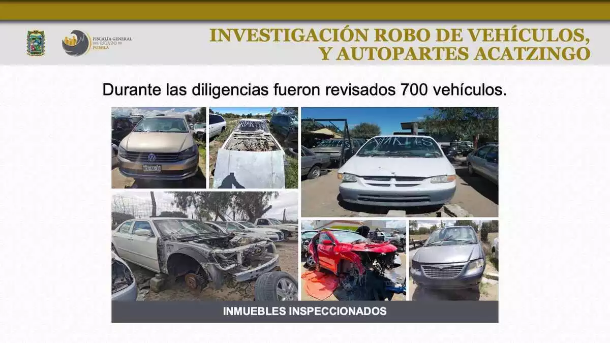 Hallan más de 700 vehículos robados tras cateos en Acatzingo