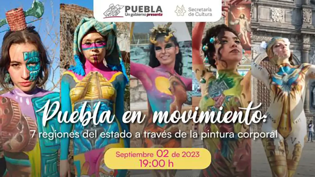 ¿Cuándo y en dónde ver el audiovisual de pintura corporal "Puebla en Movimiento"?