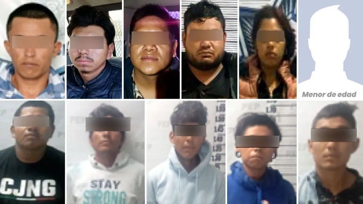Captura SSP Puebla a 11 personas con "cuernos de chivo" y drogas