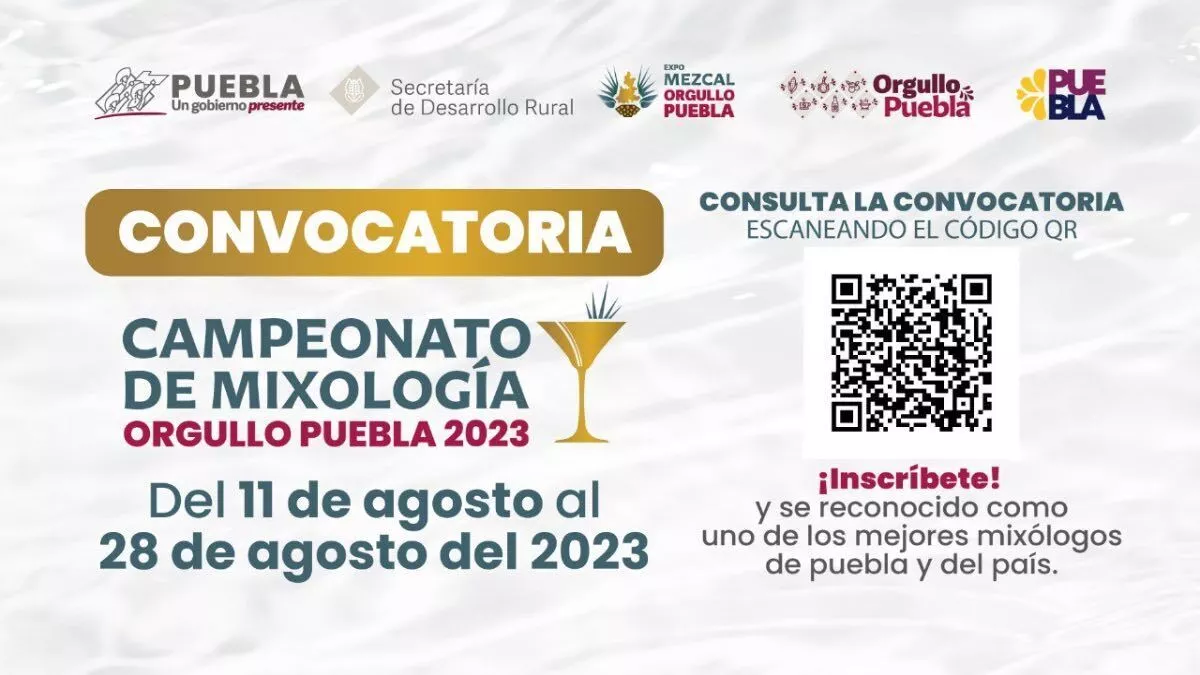 Inscríbete al Campeonato de Mixología en Puebla