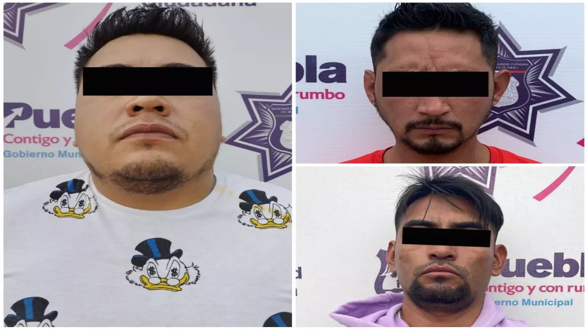 Caen implicados en asaltos a transporte público y restaurantes en Puebla