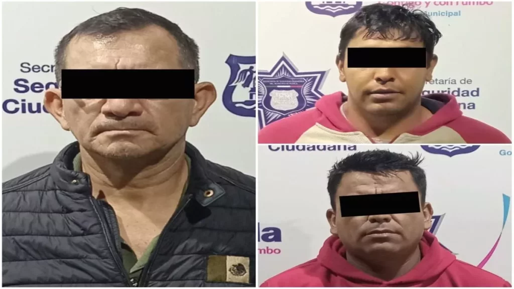 Ladrones de vehículos y negocios son capturados en Puebla