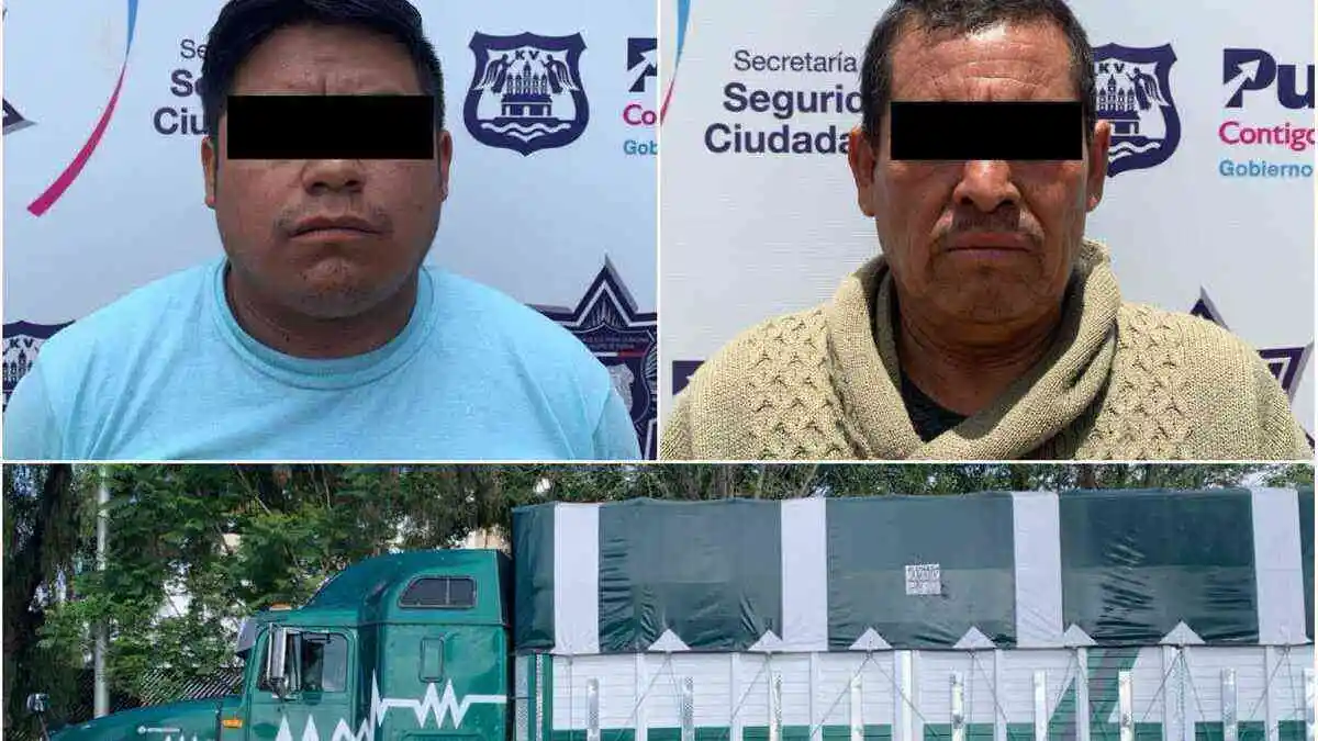 Roban tractocamión y son detenidos en Puebla
