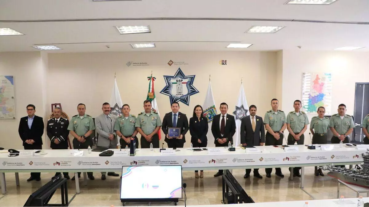 SSP Puebla y Policía Nacional de Colombia realizan mesa de trabajo
