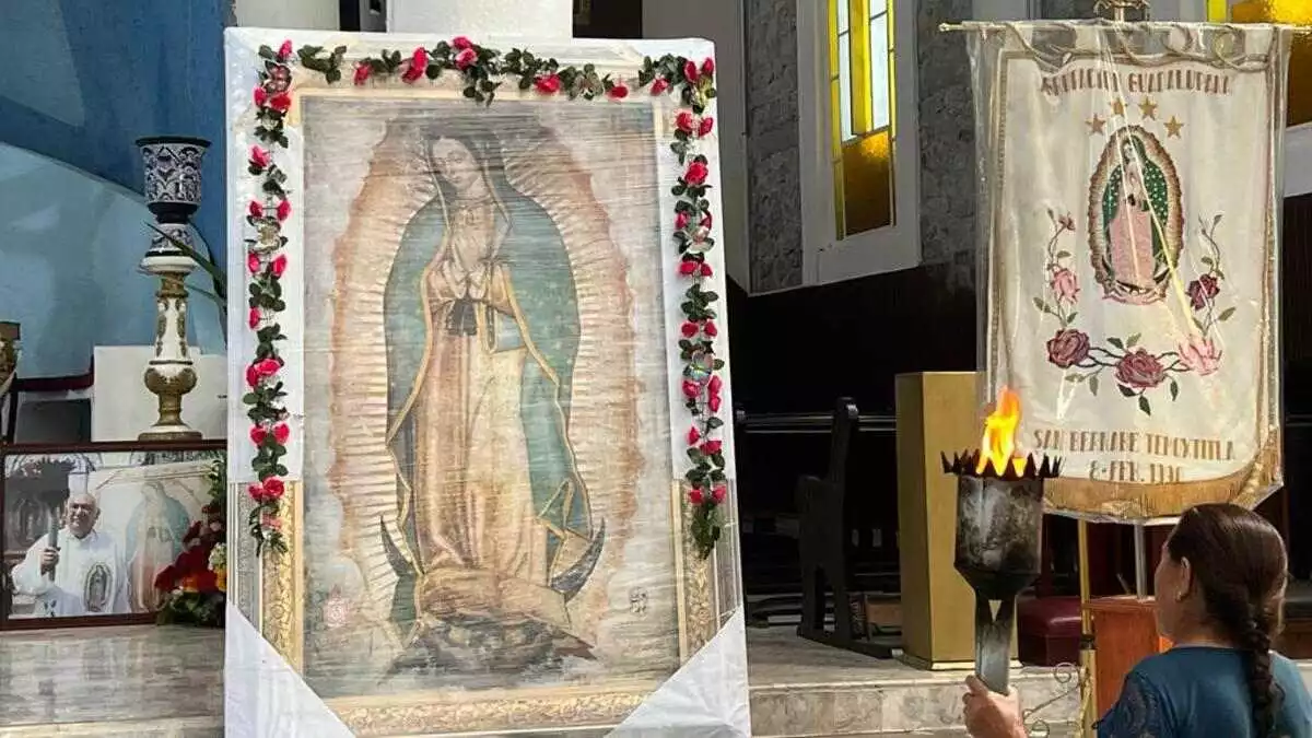 Antorcha Guadalupana visita Puebla capital en su camino a NY