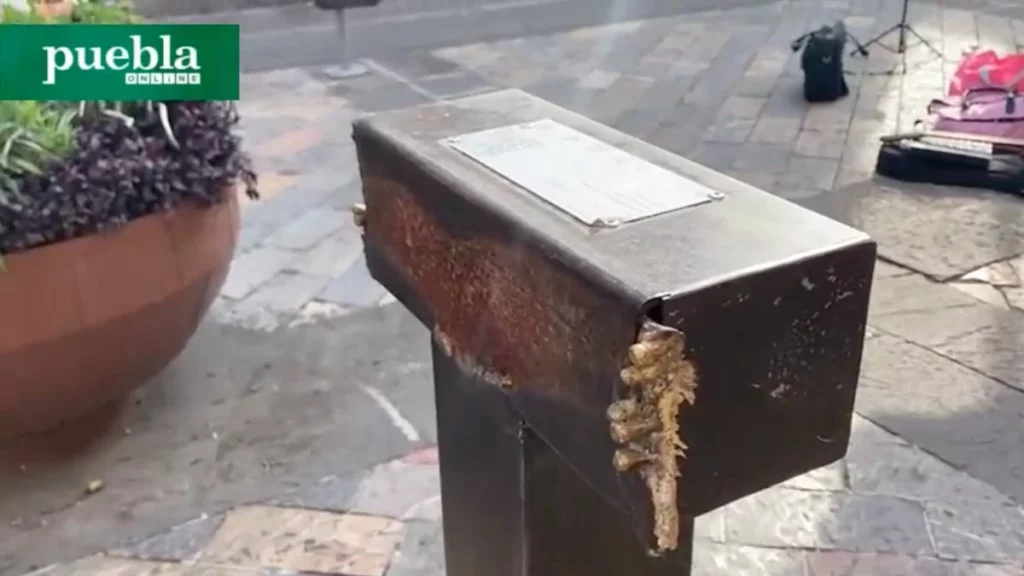 ¡Volaron! Roban alas de bronce de la Calle de los Dulces en Puebla